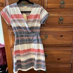 Hem & Thread Women’s Red And Blue Dress Size Small NWT